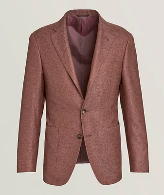 Kei Textured Silk-Cashmere Sport Jacket