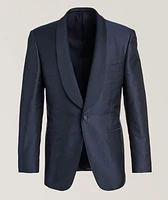 Jacquard Textured Shawl Tuxedo Jacket