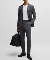 Kane Micro-Patterned Stretch-Cotton Pants