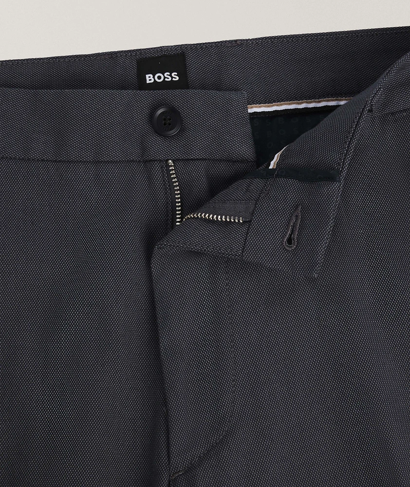 Kane Micro-Patterned Stretch-Cotton Pants