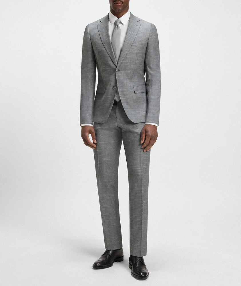 Slim-Fit Wool-Blend Dress Pants