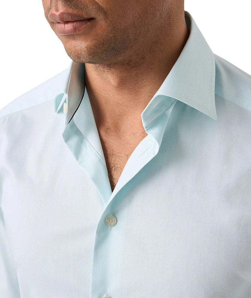 Slim-Fit Mélange Dress Shirt