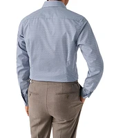 Slim-Fit Micro-Geometric Dress Shirt