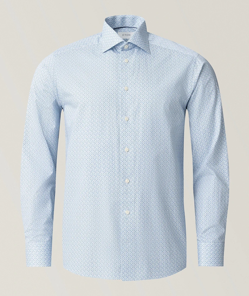 Contemporary-Fit Geometric Dress Shirt