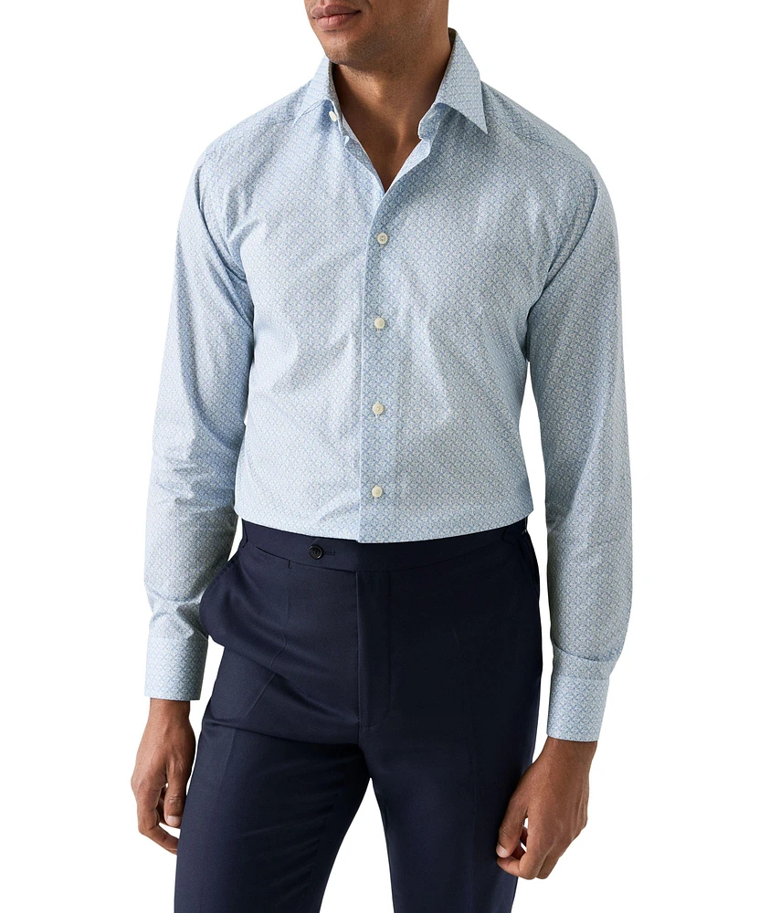 Contemporary-Fit Geometric Dress Shirt