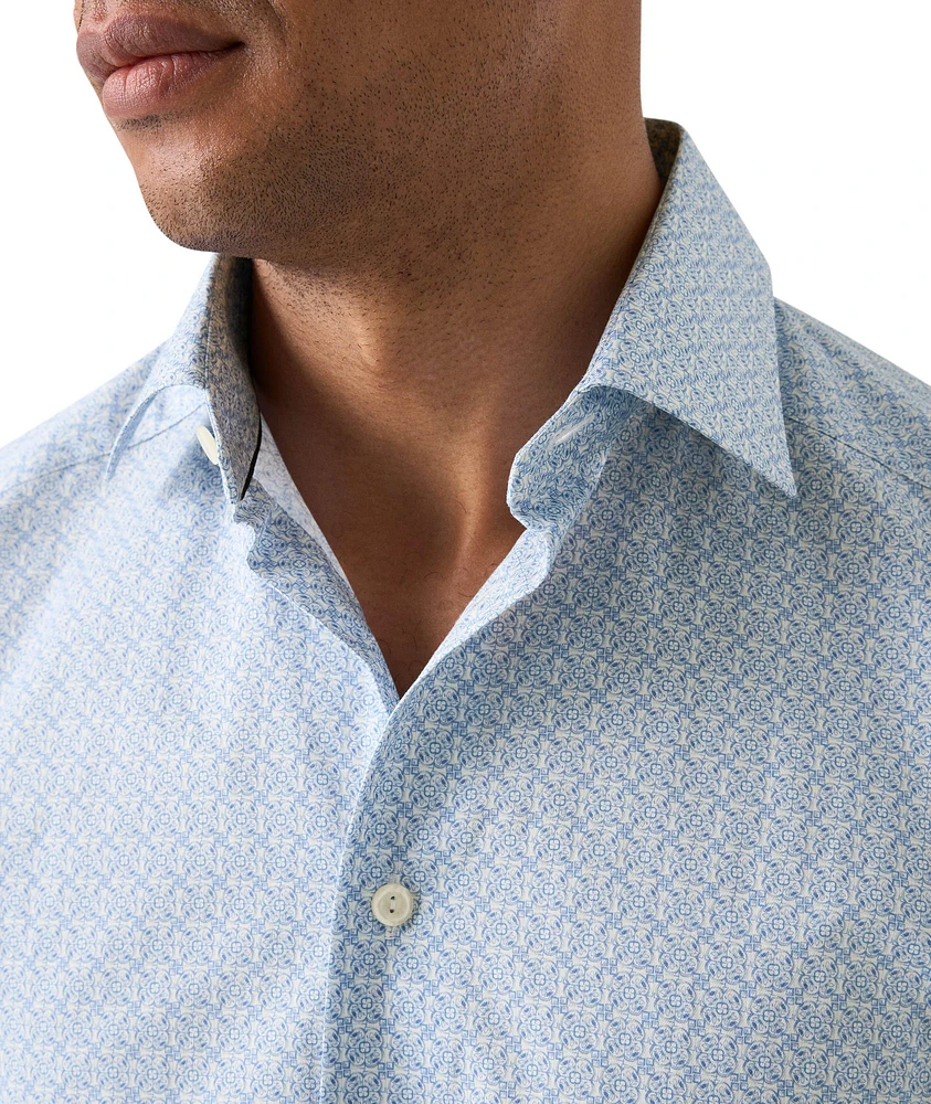 Contemporary-Fit Geometric Dress Shirt