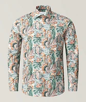 Slim-Fit Floral Dress Shirt
