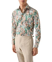 Slim-Fit Floral Dress Shirt