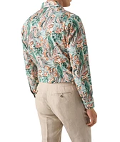 Slim-Fit Floral Dress Shirt