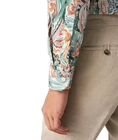 Slim-Fit Floral Dress Shirt