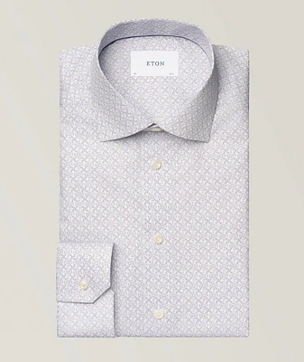 Slim-Fit Geometric Dress Shirt