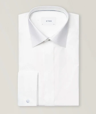 Slim-Fit Textured Tuxedo Shirt