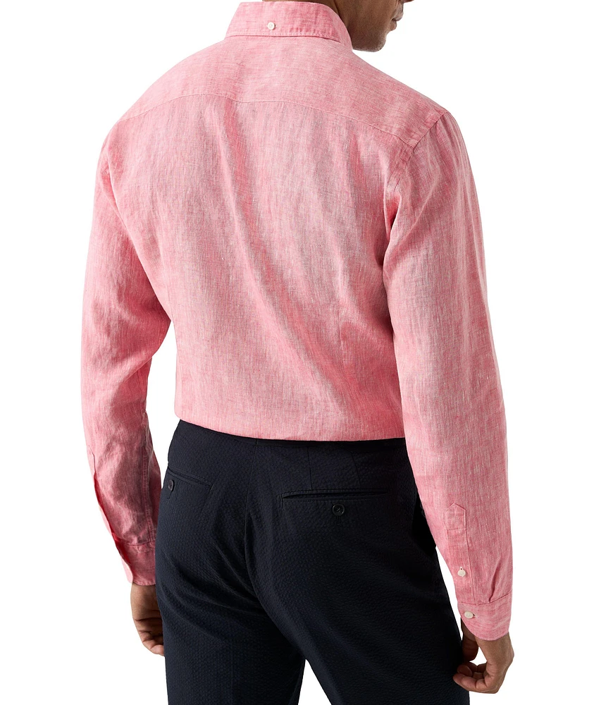 Slim-Fit Plain Weave Linen Shirt