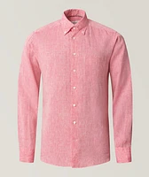 Slim-Fit Plain Weave Linen Shirt