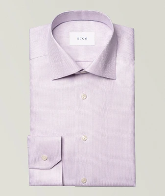 Slim-Fit Herringbone Dress Shirt