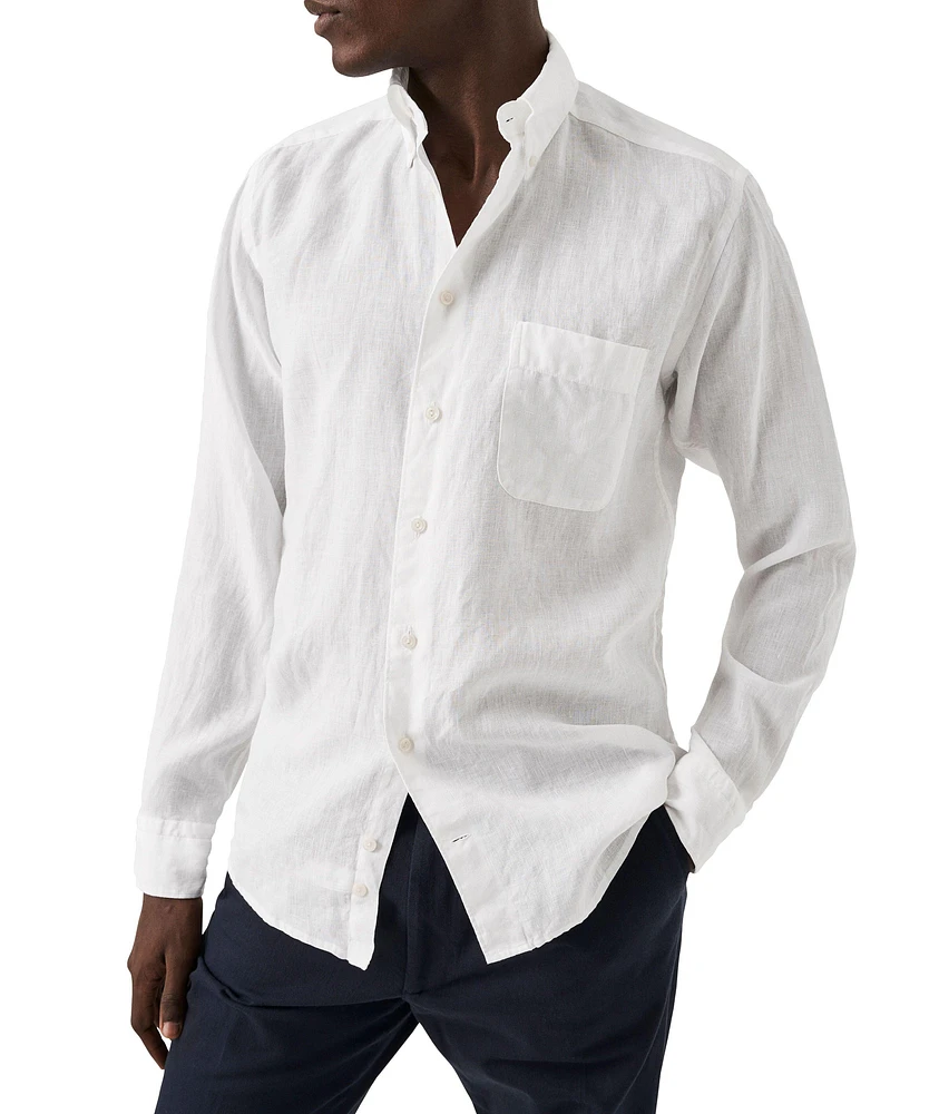 Slim-Fit Solid Linen Shirt
