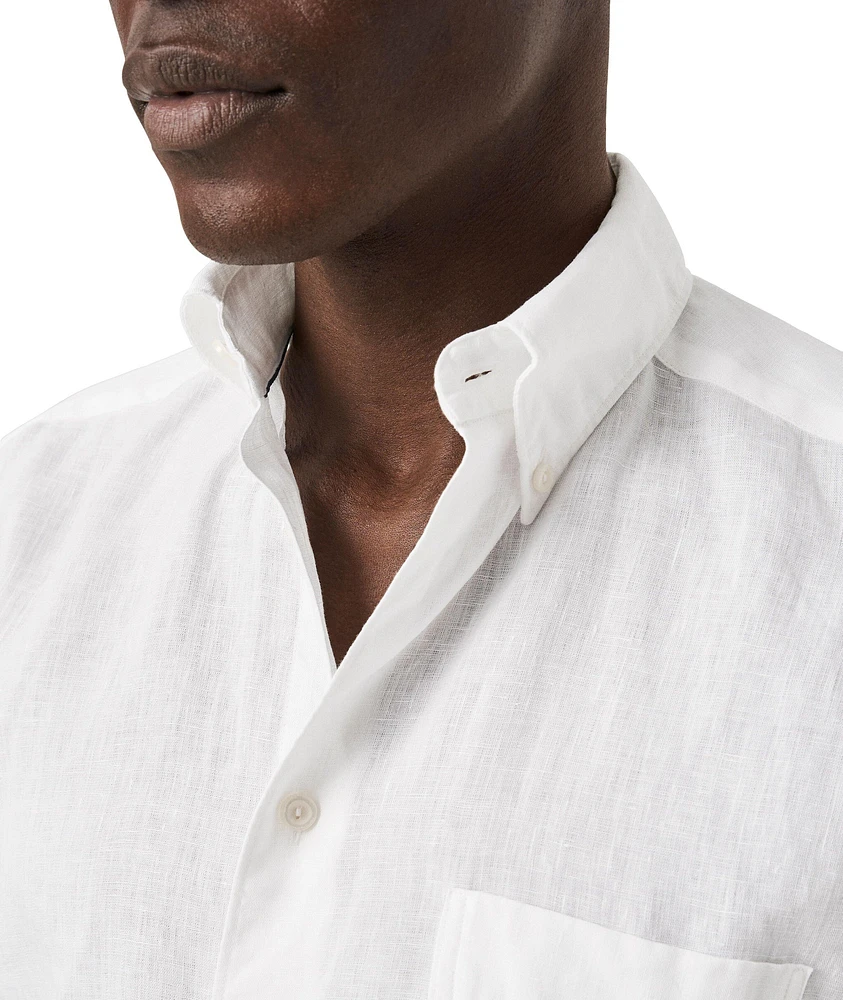 Slim-Fit Solid Linen Shirt