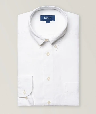 Slim-Fit Solid Linen Shirt
