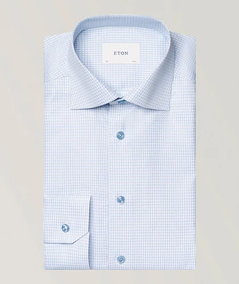 Slim-Fit Check Twill Dress Shirt