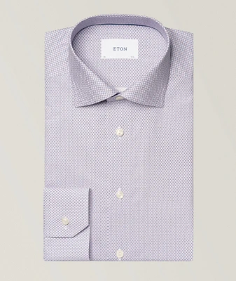 Slim-Fit Micro Dress Shirt