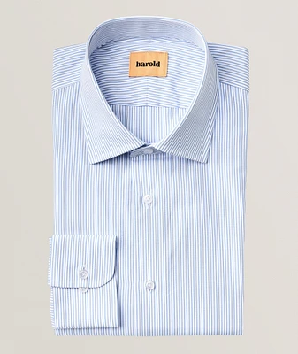 Stripe Cotton Poplin Dress Shirt