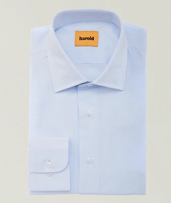 Micro-Check Cotton Dress Shirt