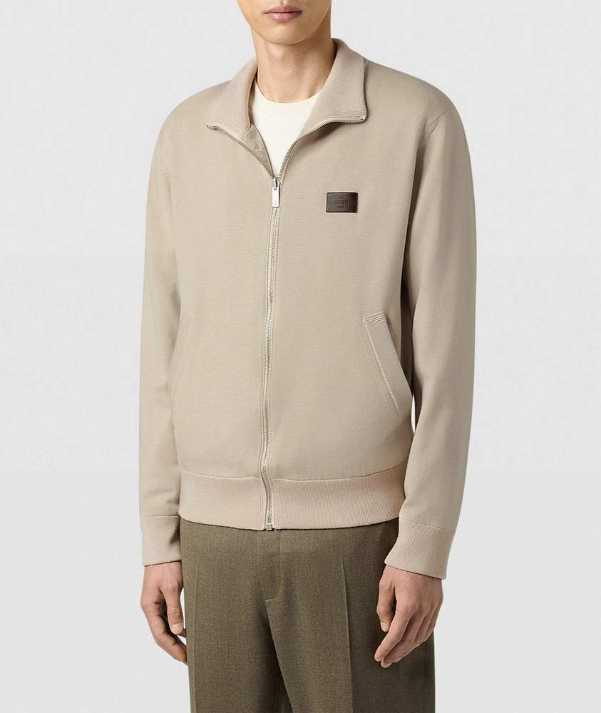 Reversible Scritto Wool Tracksuit Jacket