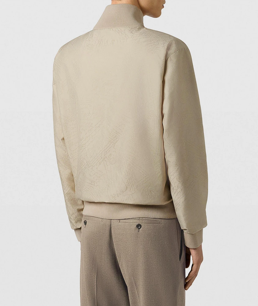 Reversible Scritto Wool Tracksuit Jacket