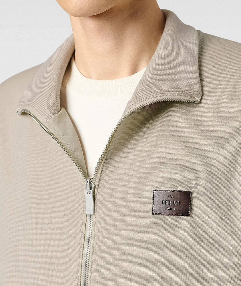 Reversible Scritto Wool Tracksuit Jacket