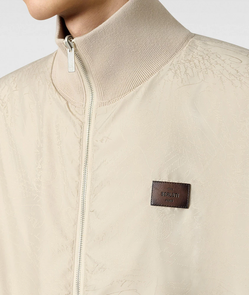 Reversible Scritto Wool Tracksuit Jacket