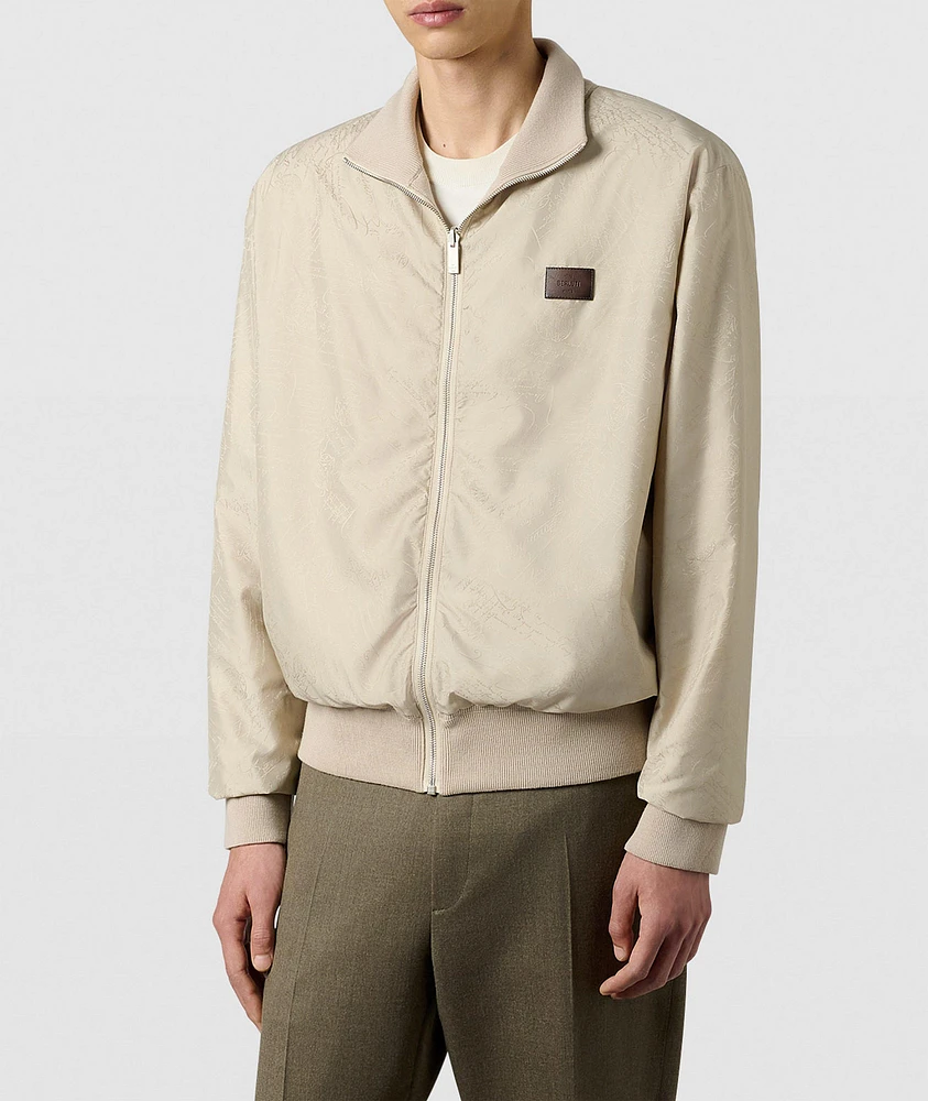 Reversible Scritto Wool Tracksuit Jacket