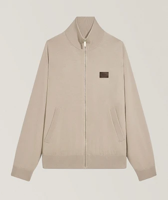 Reversible Scritto Wool Tracksuit Jacket