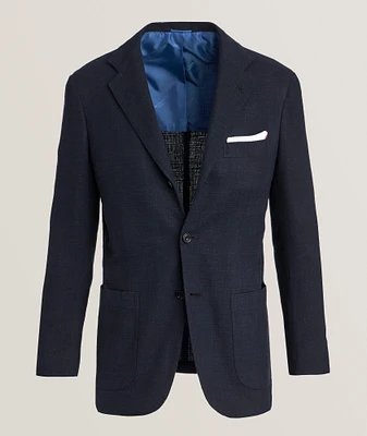 Textured Wool-Blend Sport Jacket