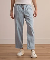 Drawstring Linen-Blend Pants