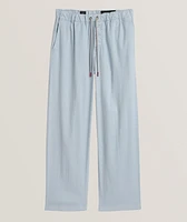 Drawstring Linen-Blend Pants