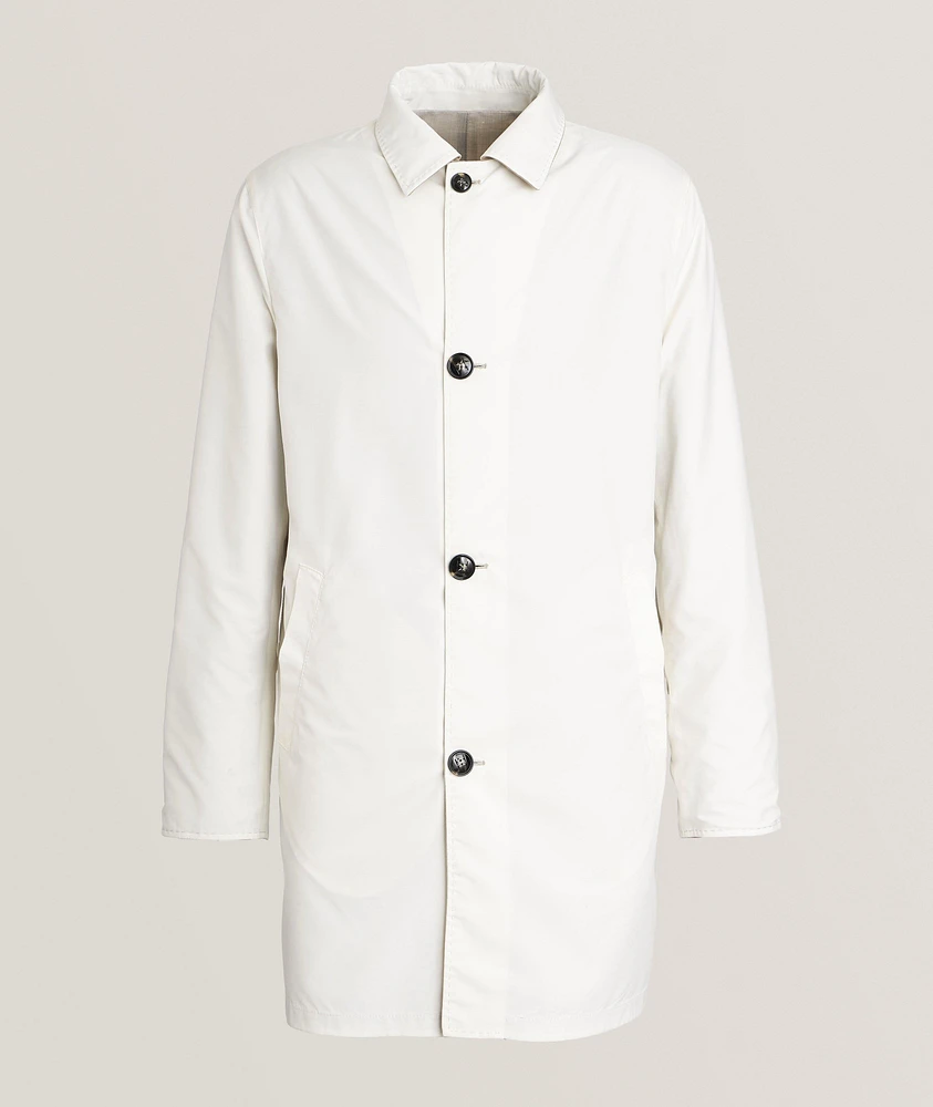 Reversible Linen-Nylon Raincoat