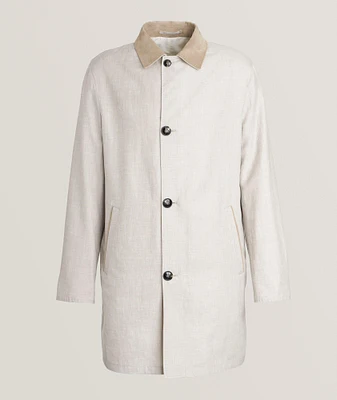 Reversible Linen-Nylon Raincoat