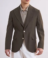 Peak Lapel Linen Suit Jacket
