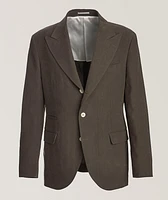 Peak Lapel Linen Suit Jacket