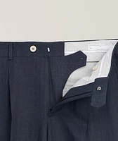 Leasure-Fit Linen Pleated Pants