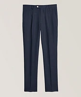 Leasure-Fit Linen Pleated Pants