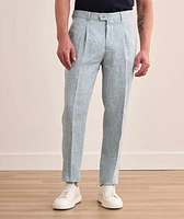 Leisure-Fit Pleated Linen Suit Pants
