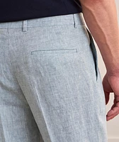 Leisure-Fit Pleated Linen Suit Pants