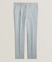 Leisure-Fit Pleated Linen Suit Pants