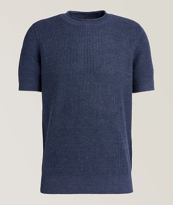 Ribbed Linen-Cotton Rollneck Sweater