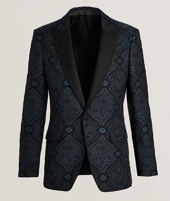 Floral Brocade Silk-Blend Evening Jacket