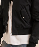 Embossed Logo Cotton Bomber Jacket