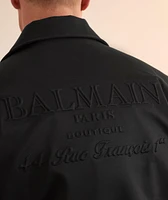 Embossed Logo Cotton Bomber Jacket