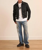Embossed Logo Cotton Bomber Jacket