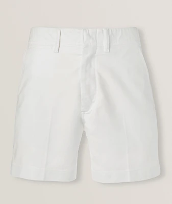 Cotton Satin Tailored Shorts